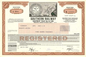 Southern Railway $100,000 Bond